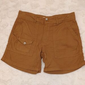 Anthropologie Caramel Brown/Cognac Wanderer Cargo Shorts Size 27